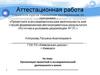 Аттестационная работа. Организация проектной и исследовательской деятельности в школе