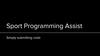 Sport programming assist. Simply submitting code