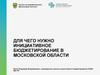 Инициативное бюджетирование в Московской области