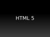 HTML 5. Развитие Web-Технологий