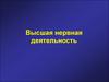 Высшая нервная деятельность