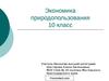 Экономика природопользования (10 класс)