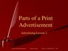Parts of a Print Advertisement