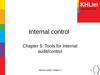 Internal control and deontology - Chapter 5 Tools for internal control