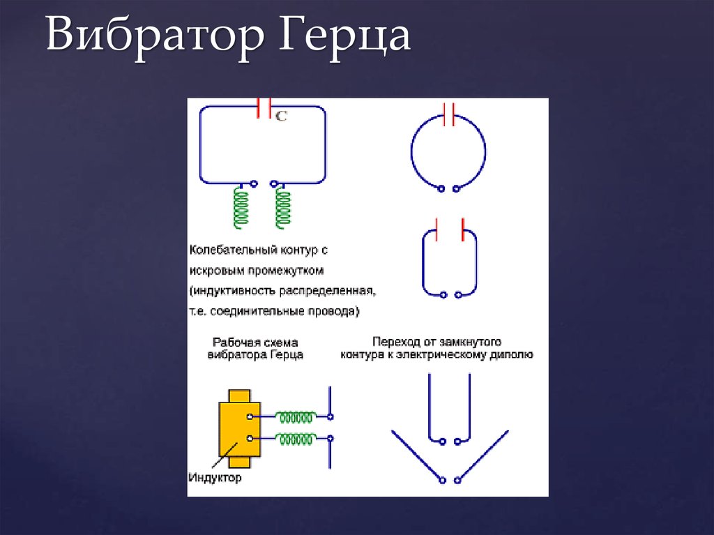 Схема вибратор герца