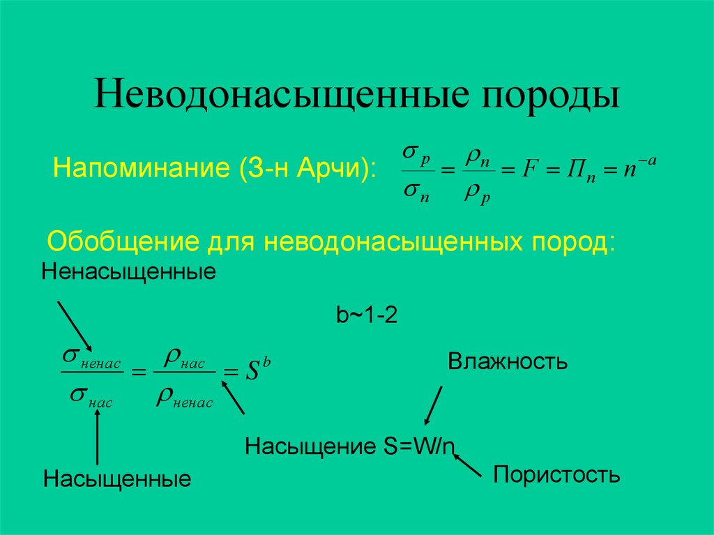Неводонасыщенные породы