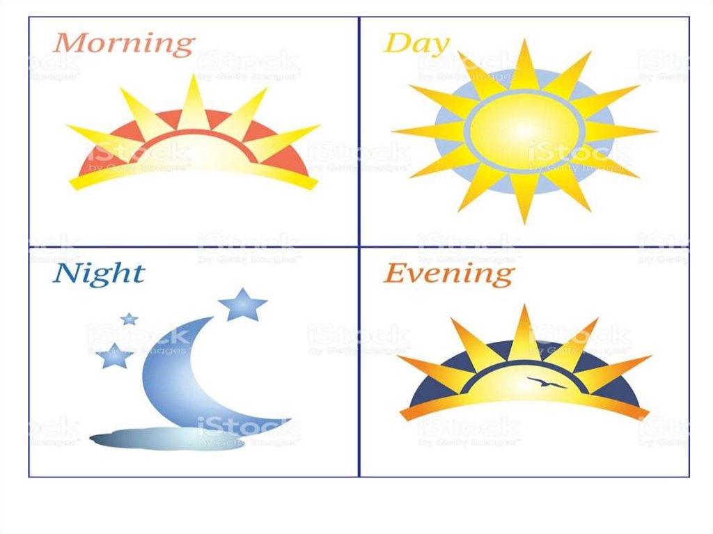 When day night. Утро, день, вечер, ночь. Символы частей суток. Рисунок утро и вечер. Картинки суток для детского сада.