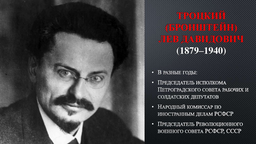 Троцкий (Бронштейн) Лев ДавИдович (1879–1940)