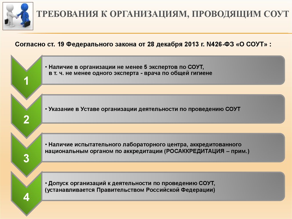 Провести организацию. Требования к организации проводящей СОУТ. Требования к организации проводящей спецоценку условий труда. Требования к организациям проводящим СОУТ. Специальная оценка условий труда требования.