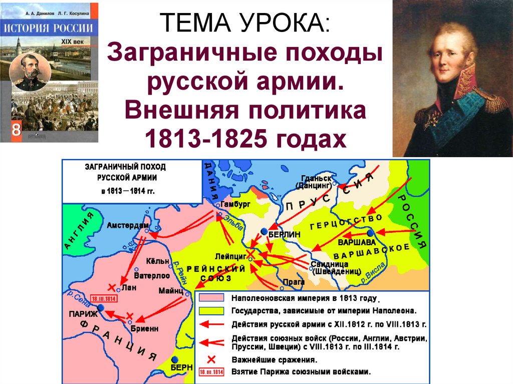 Заграничные походы русской армии внешняя политика александра 1 в 1813 1825 презентация