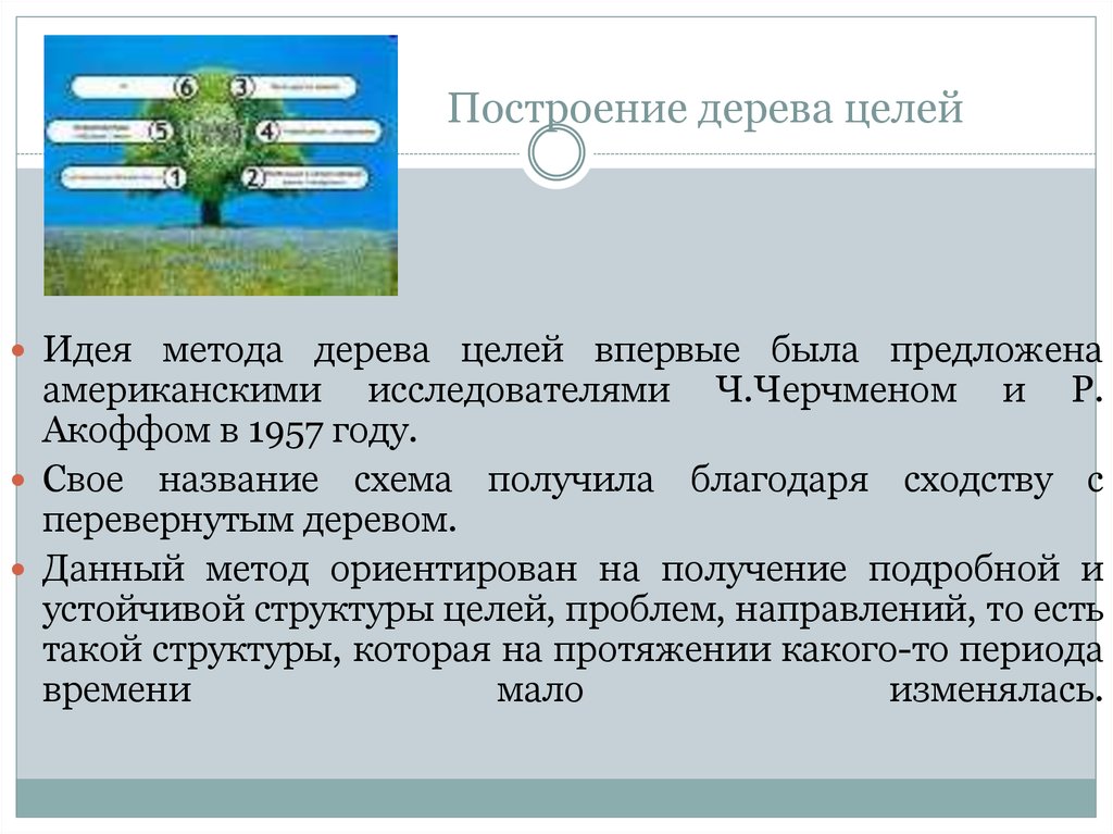 Метод дерево целей презентация