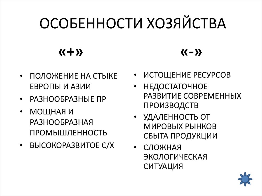 Особенности экономики россии презентация 8 класс полярная звезда