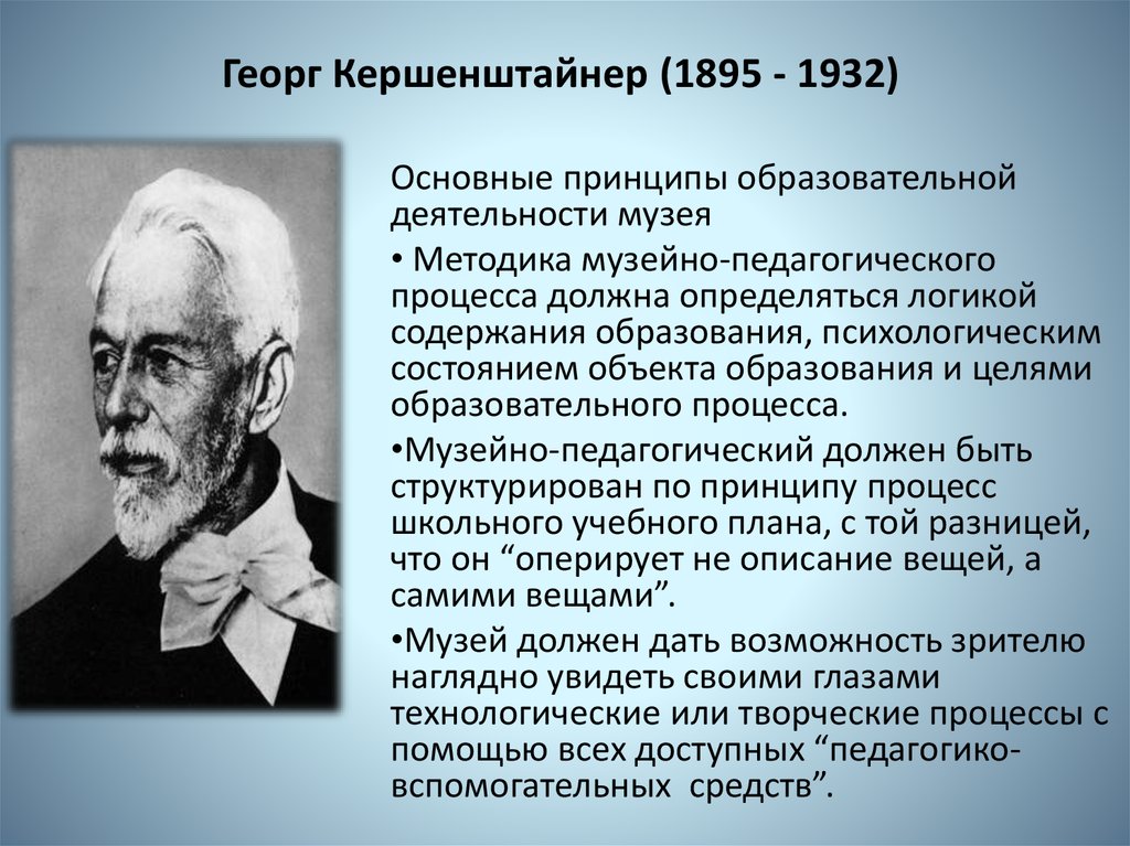Георг Кершенштайнер (1895 - 1932)