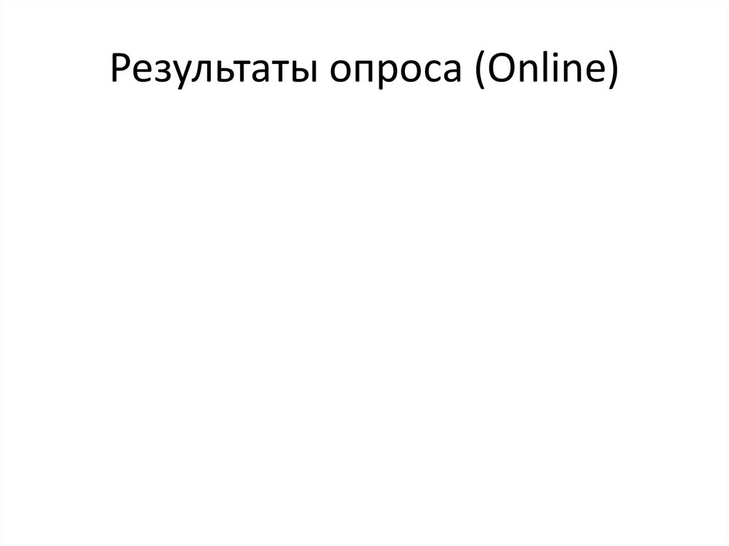 Результаты опроса (Online)