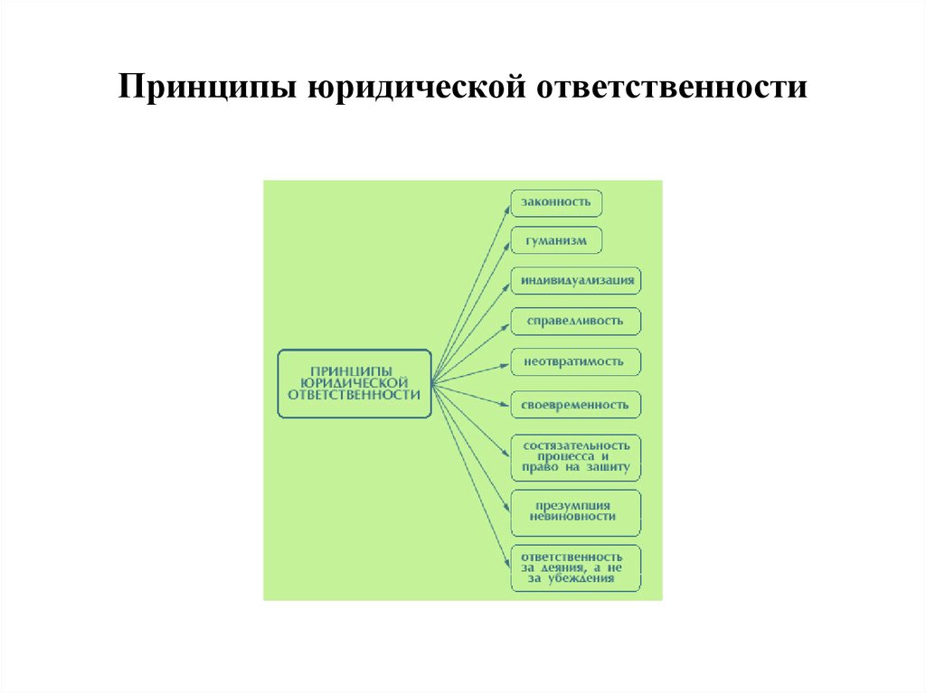 Схема принципы юридической ответственности