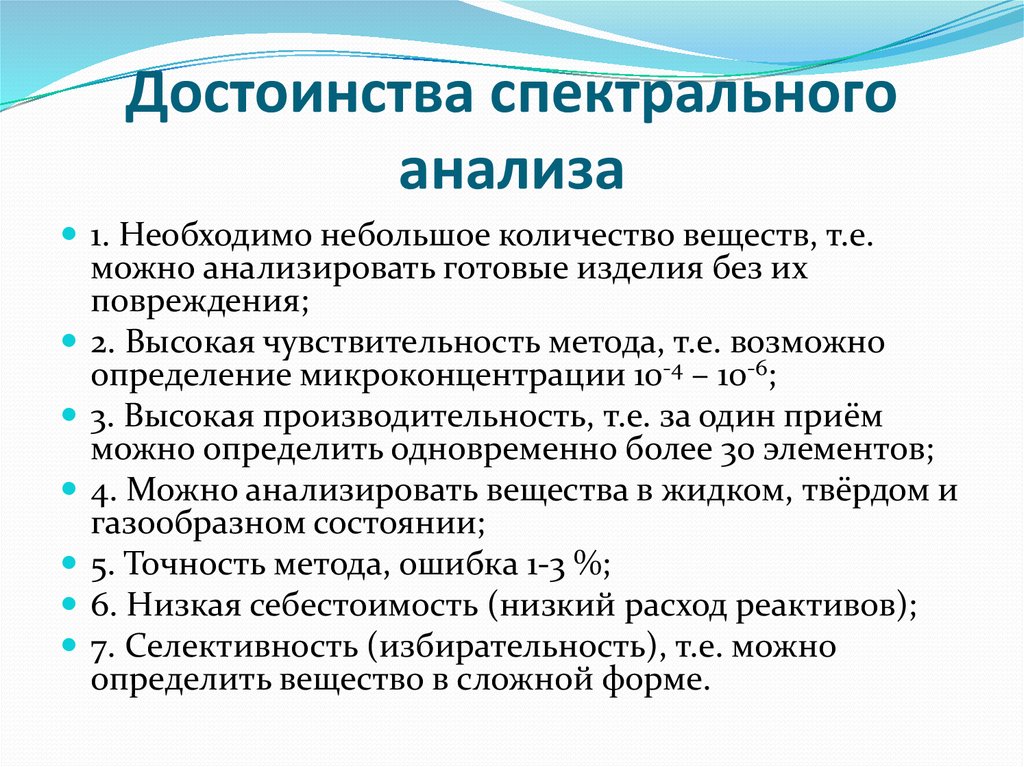 Спектральный анализ пробы