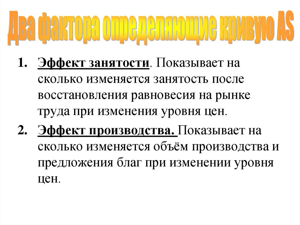 Эффект производства. Эффект объёма производства на рынке труда. Эффект занятости при изменении уровня цен выражается в изменении:. Сколько изменяется как.