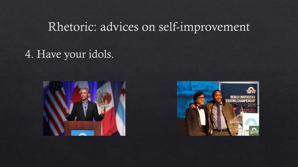 Rhetoric: advices on self-improvement