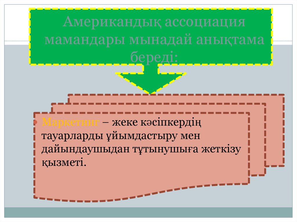 Американдық ассоциация мамандары мынадай анықтама береді: