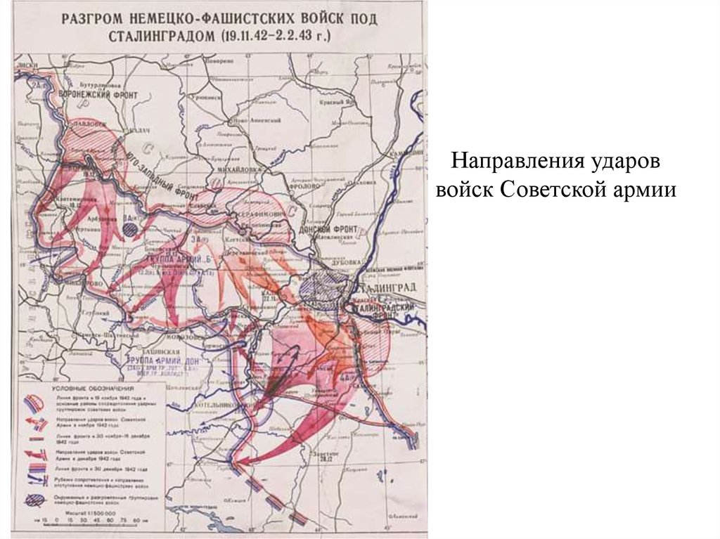 Контрнаступление советских войск под сталинградом карта