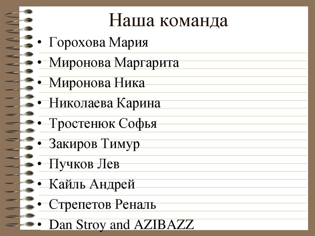 Наша команда