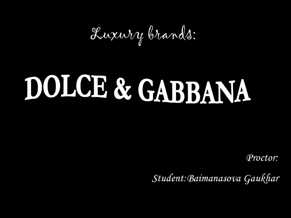 dolce & gabbana brands