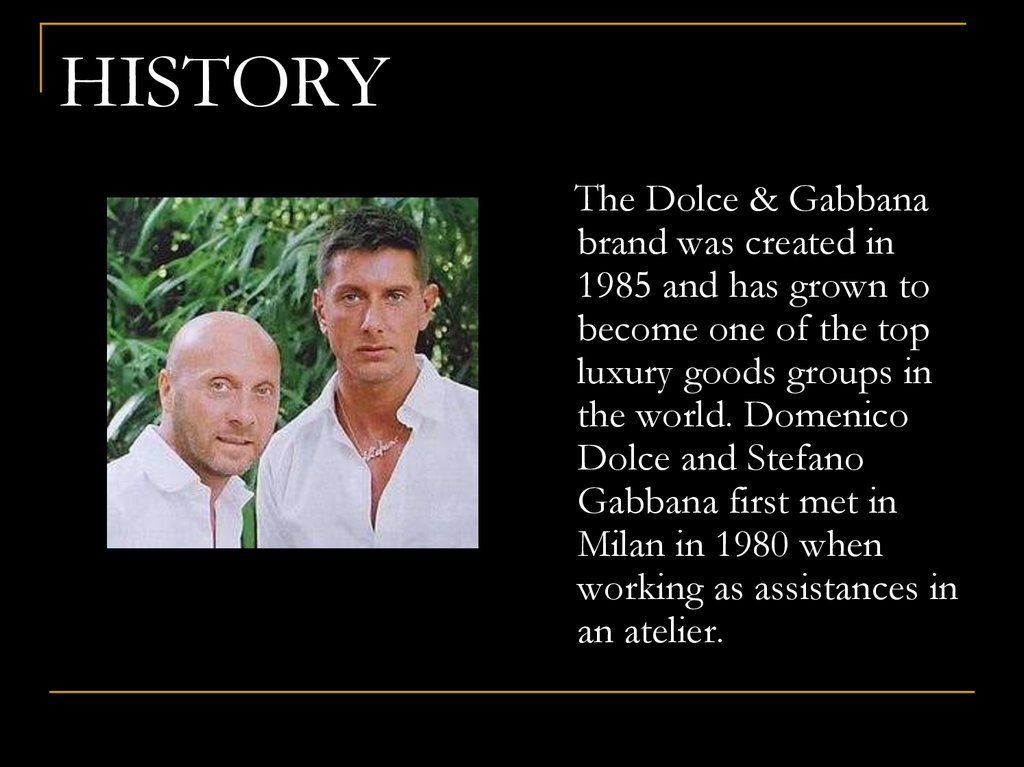 dolce and gabbana first names