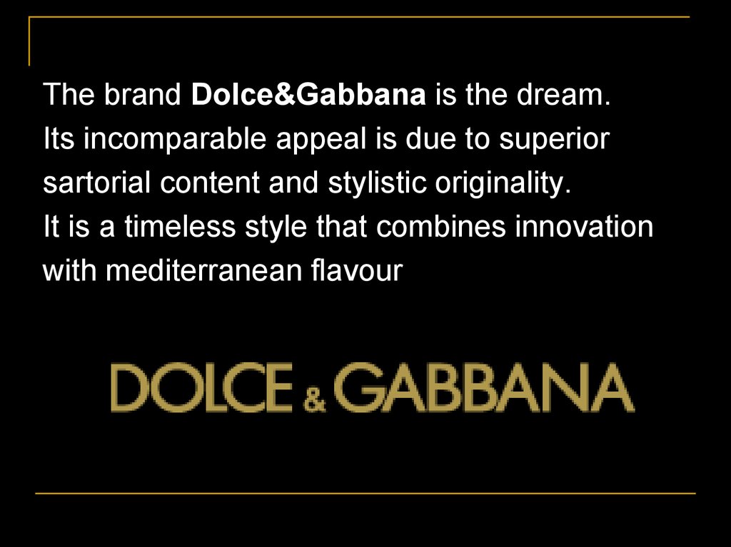 Dolce \u0026 Gabbana - online presentation