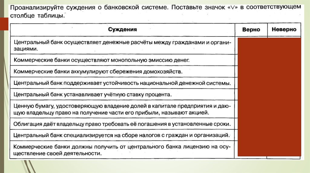 Выберите суждения о политической системе общества. Проанализируйте суждения о банковской системе. Пропнализируйте суждение о банковской системе. Центральный банк специализируется на сборе. Суждения о банковской системе.