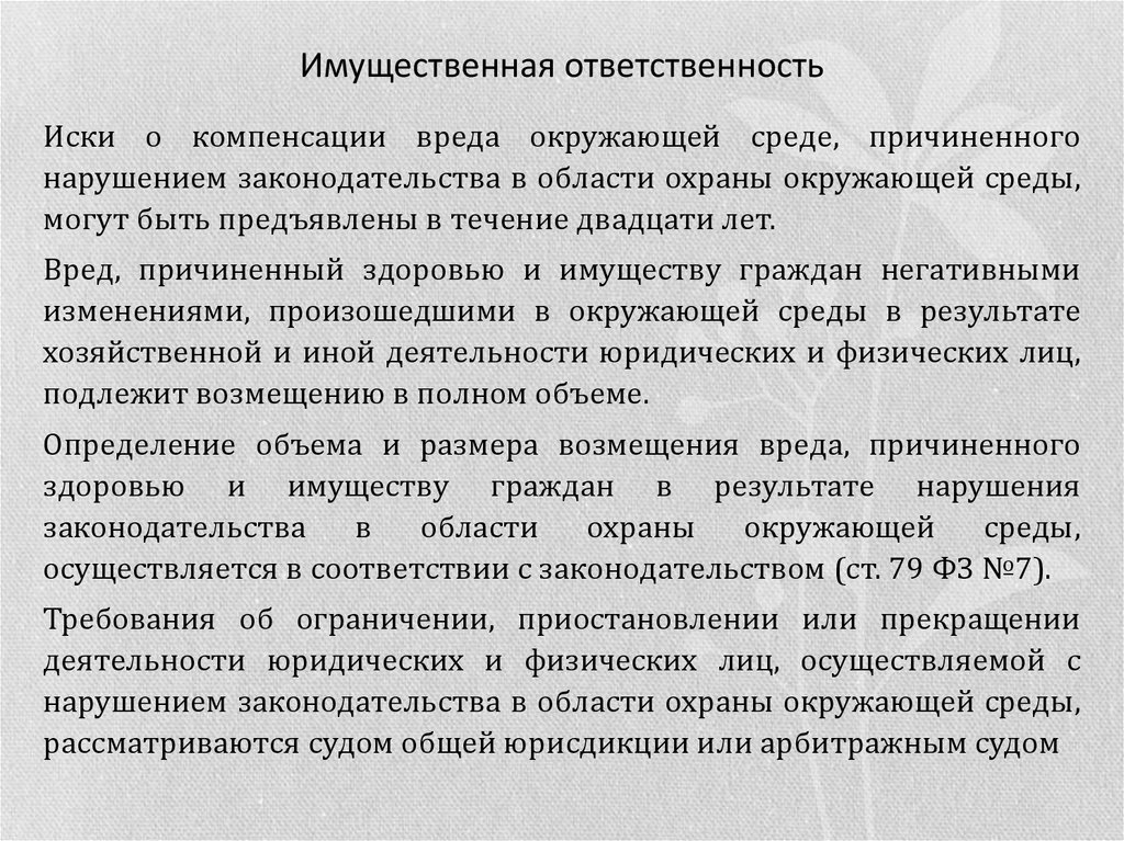 Имущественная ответственность