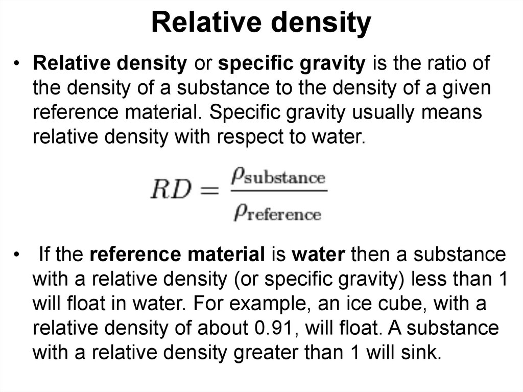 What Is Relative Density