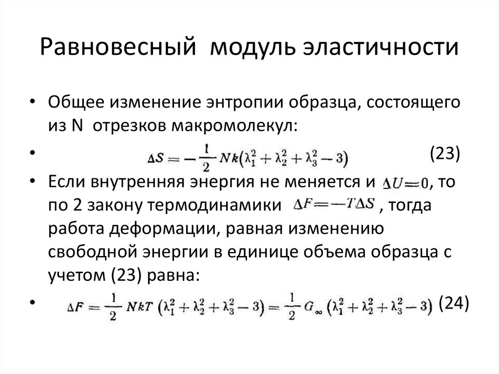 Равновесный модуль эластичности