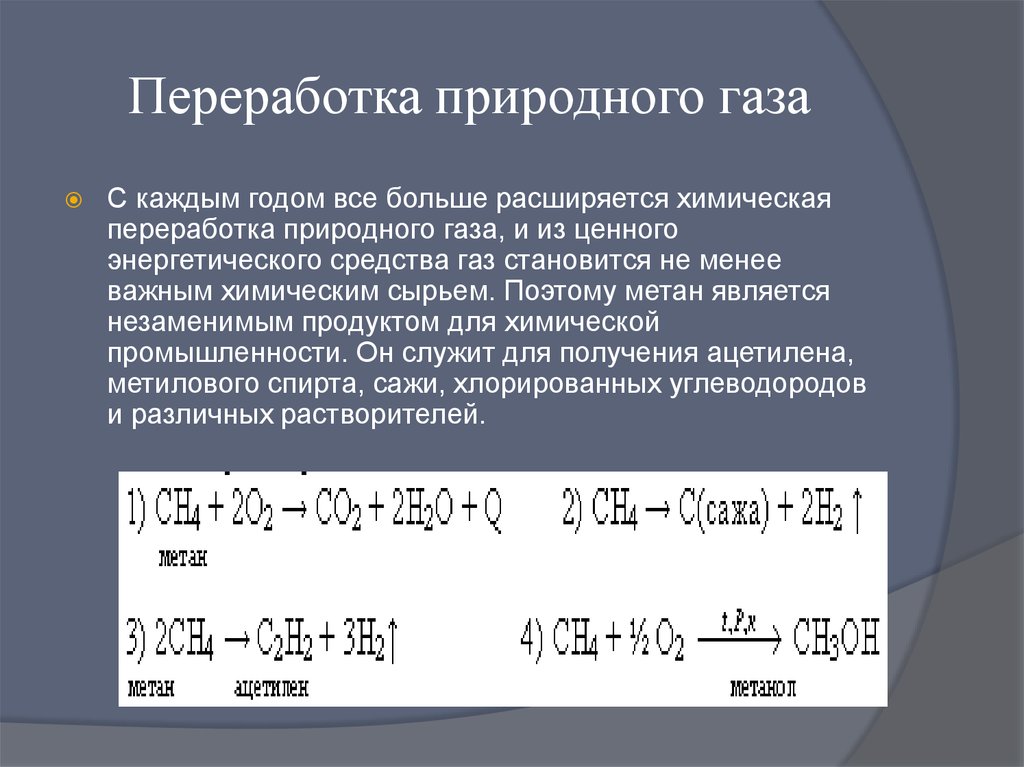 Схема природный газ ценное сырье химической промышленности