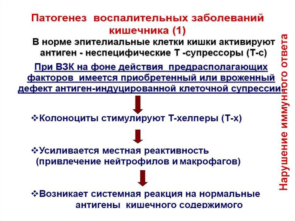 Болезнь кишечника код. Воспалительные заболевания кишечника. Антигены в кишечнике. Предрасполагающие факторы няк. Современное представление о патогенезе воспалительных заболеваний.