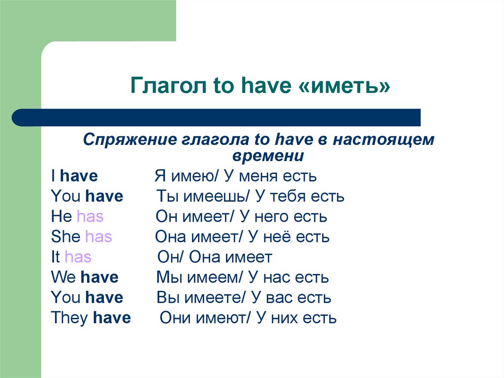 Has перевод с английского. Глагол to have в английском для 3 класса. Спряжение глагола to have got в английском языке. Спряжение глагола to have в английском языке 3 класс. Спряжение глагола иметь в английском.