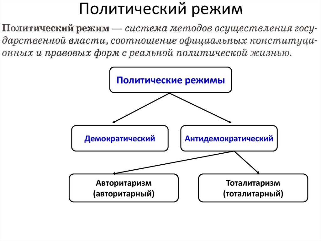 Политические режимы территориальные