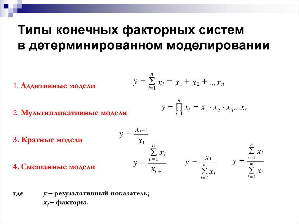 Виды конечных систем