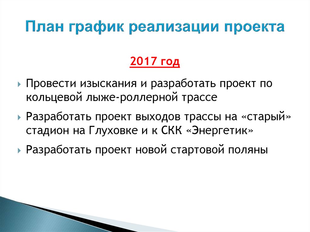 План график реализации проекта