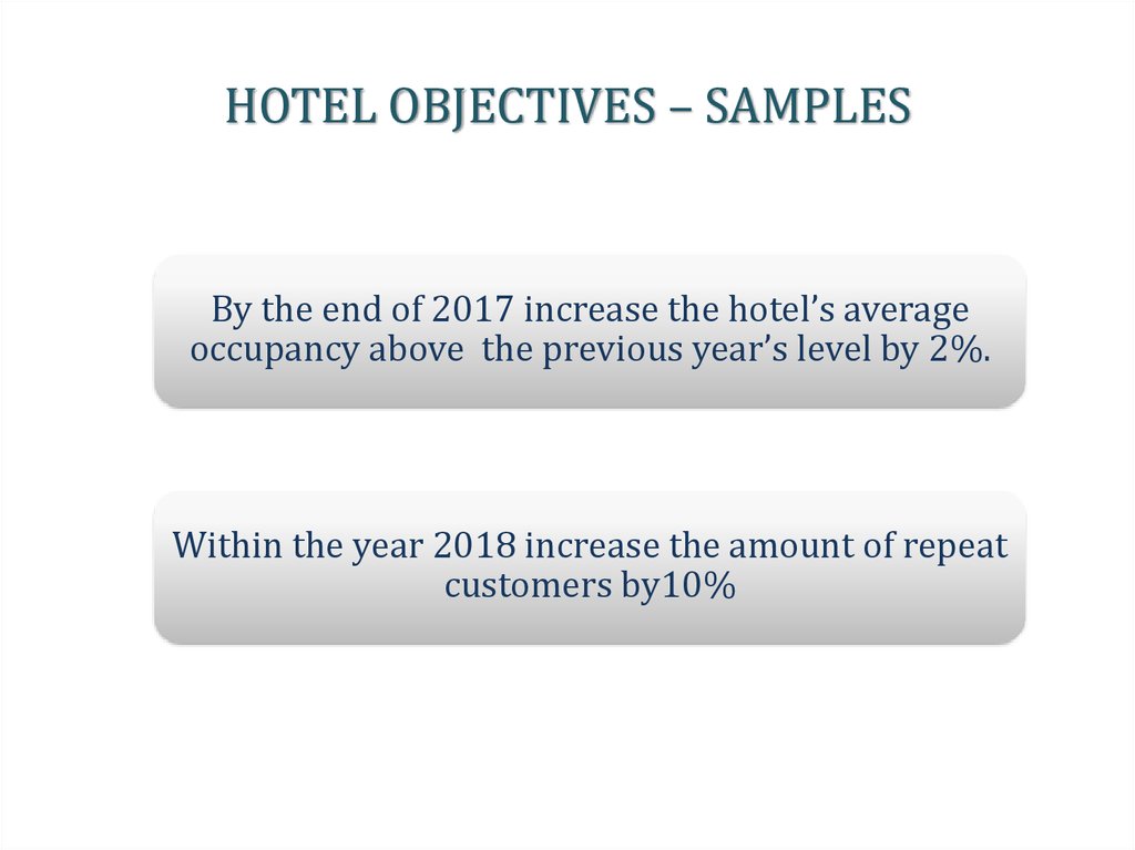 Hotel organization - online presentation