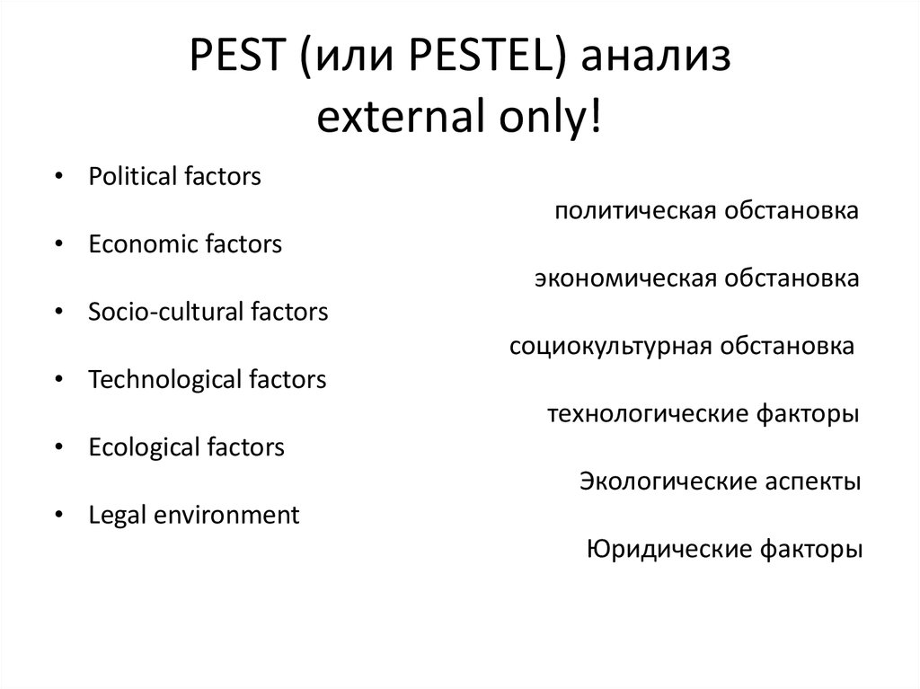 Political factors