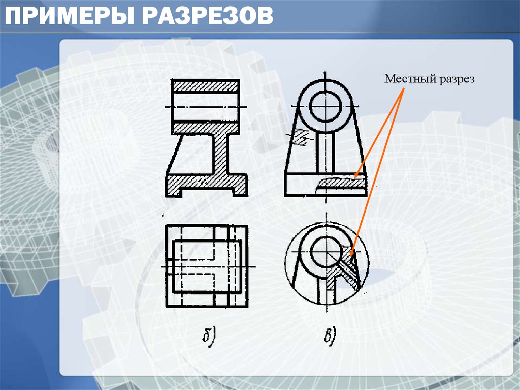 Для ограничения на чертеже местного разреза применяется линия