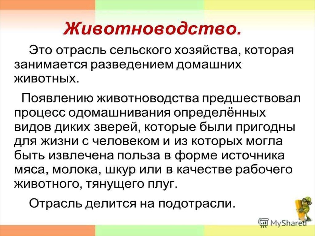 Презентация о животноводстве