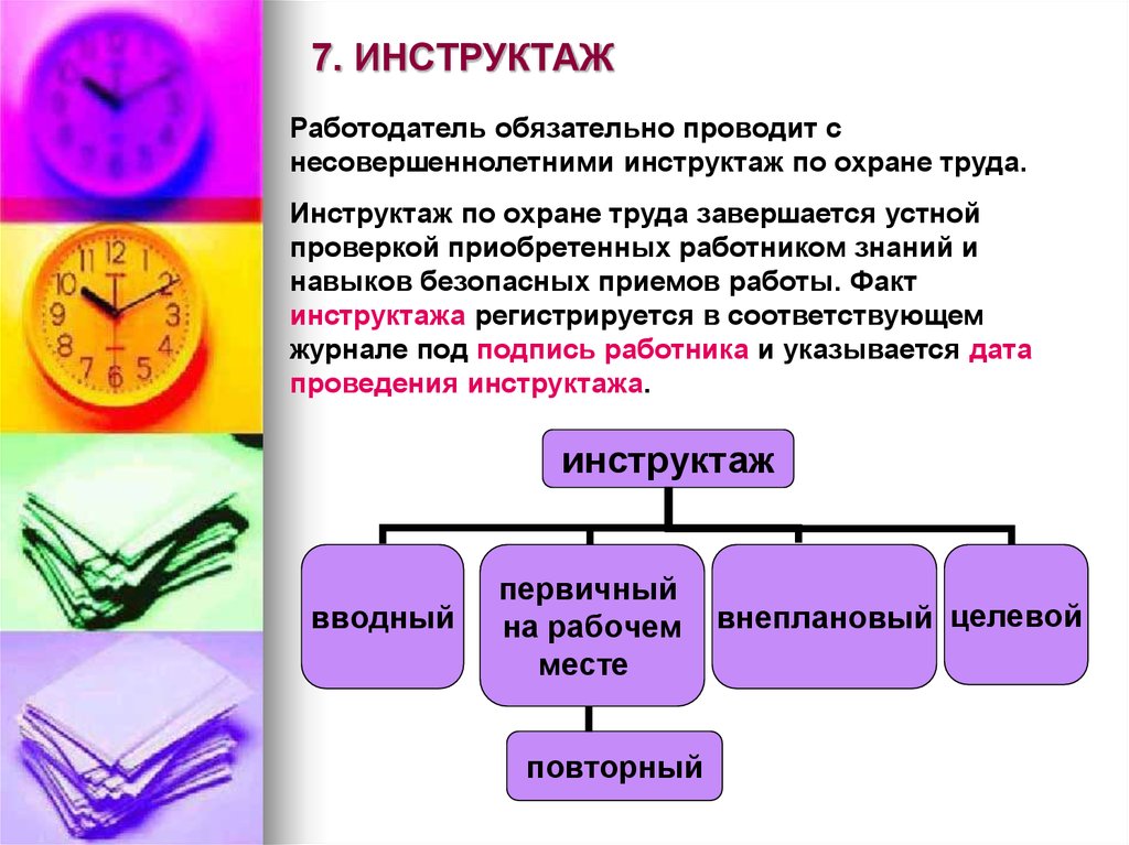 Охрана работы несовершеннолетних