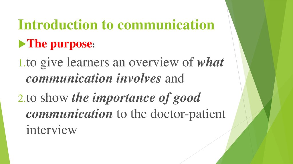 Introduction to communication