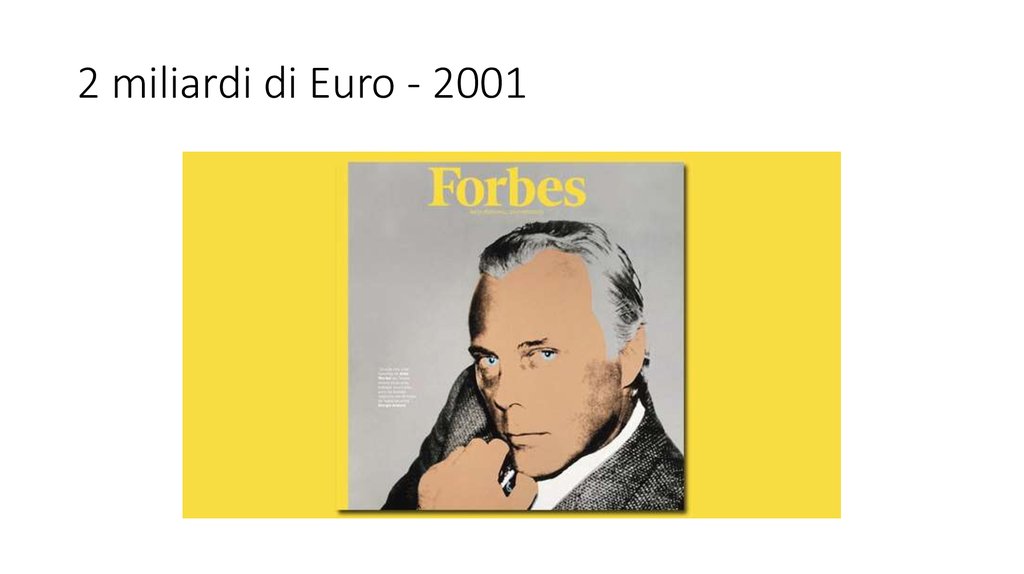 2 miliardi di Euro - 2001