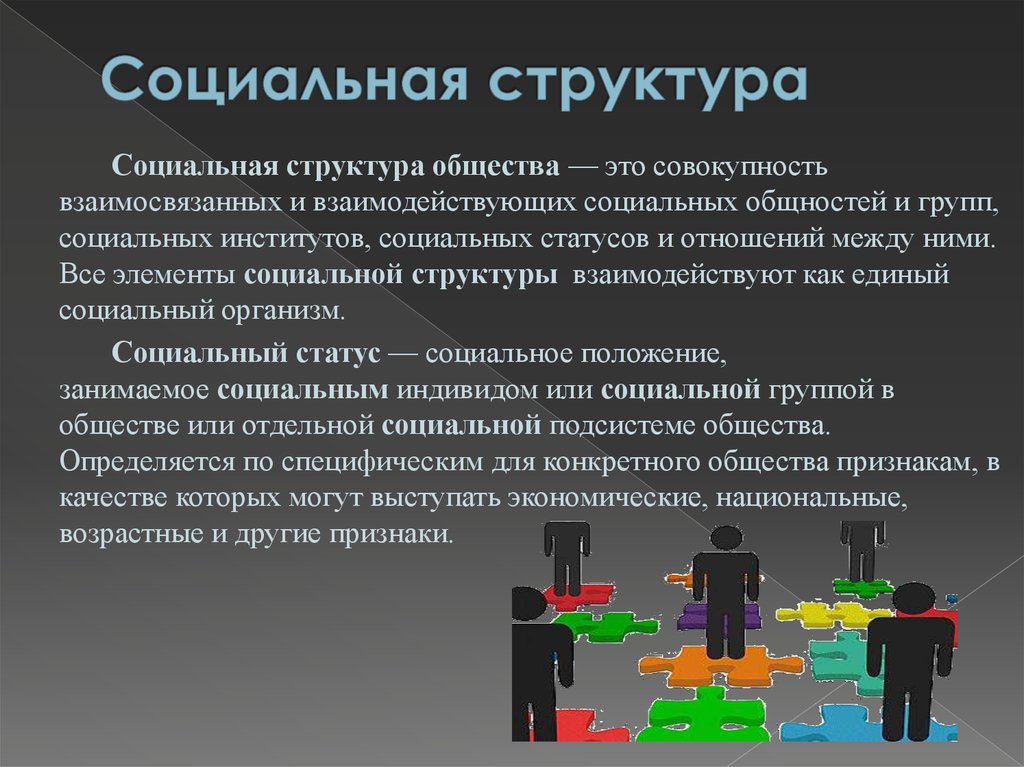 Положение в социальной структуре