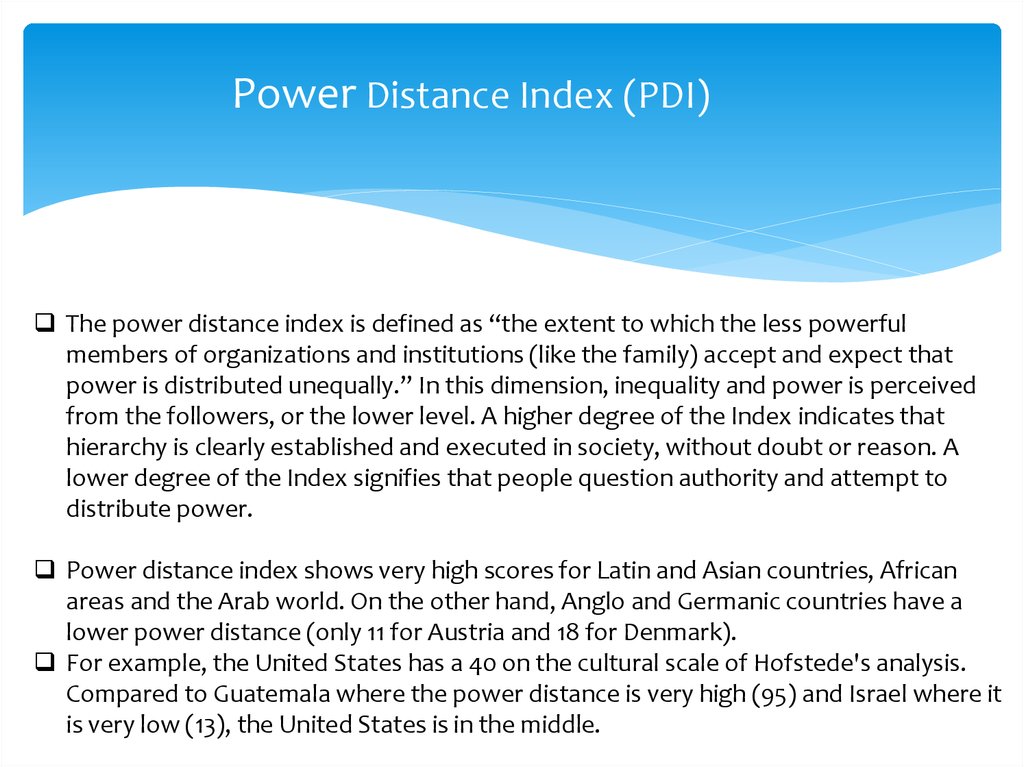 low power distance culture