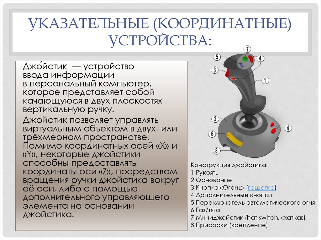 Устройства ввода информации джойстик