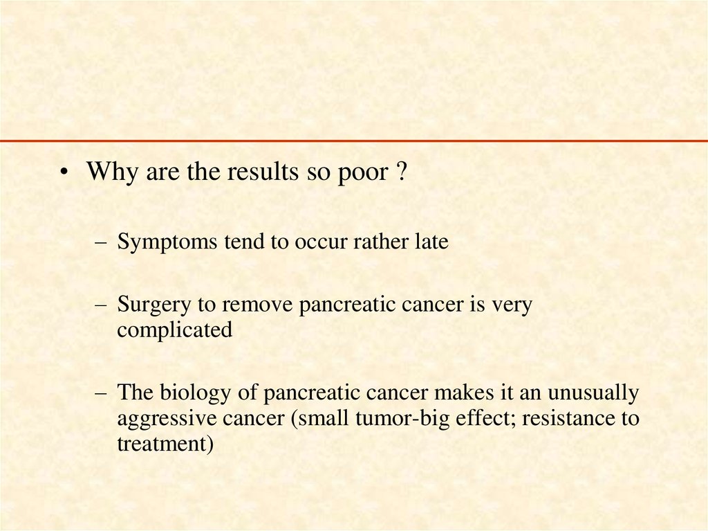 Pancreatic cancer Survival