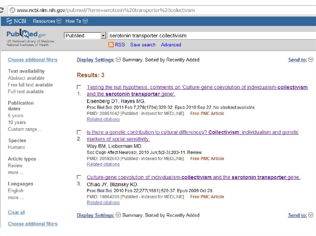 Pubmed articles